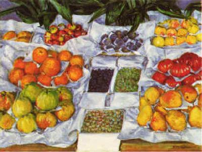 Gustave Caillebotte Fruit Displayed on a Stand oil painting image